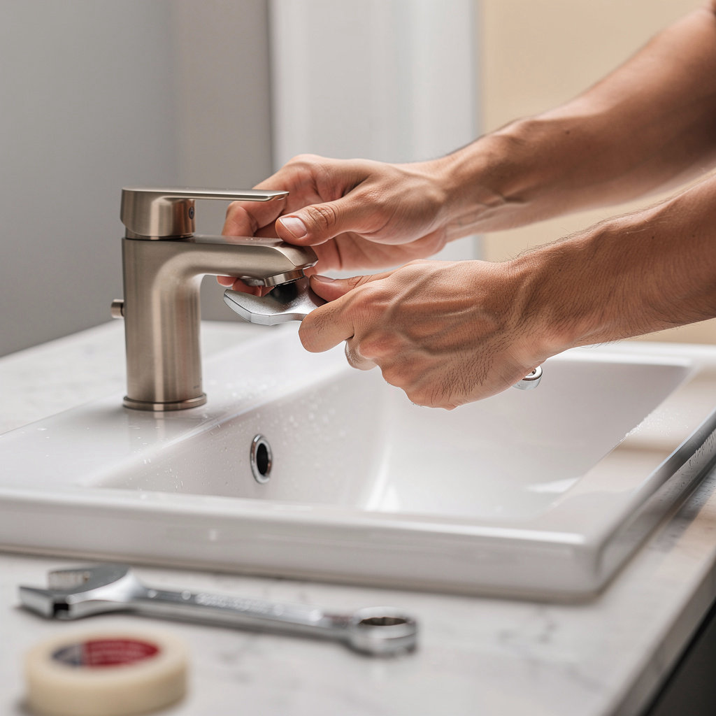 JUST BATHROOMS - MORGANVILLE showroom featuring modern bathroom fixtures and supplies for renovation projects